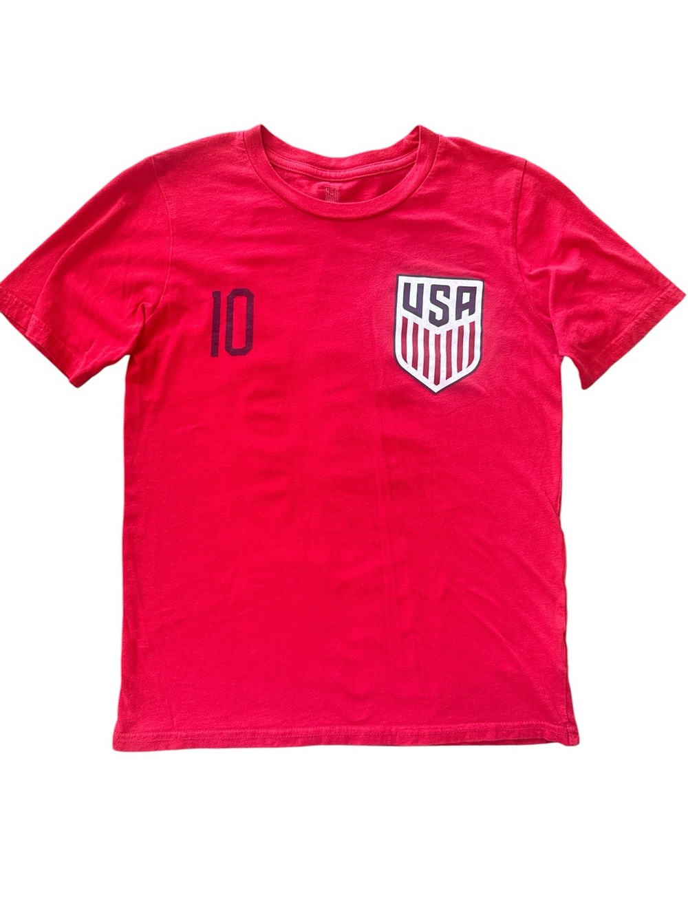 USA Men’s Soccer Fútbol T Shirt Christian Pulisic 10 Unisex Size Medium 10/12